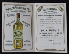 Publicité HUBERTINE VAUTHRIN liqueur Saint-Hubert Chasse à courre Art Nouveau