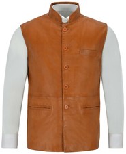 Homme Cuir D'Agneau Gilet Pure