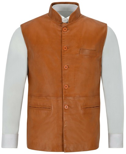 Homme cuir agneau gilet pure - cuir,