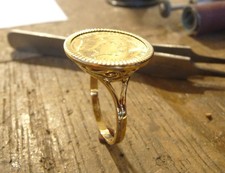 Bague pièce or 18 carats