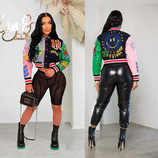 Varsity Print Baseball Jacket