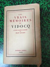 Les vrais mémoires de vidocq présentés par Jean Savant - Editions Corréa