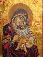 Icône orthodoxe peinte à la