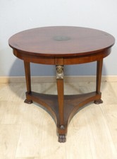 Guéridon Aux Cariatides De Style Empire En Acajou Et Bronze époque XIX ème