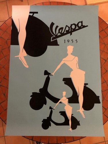 Affiche vespa acma 1955 70x100 - vespa,
