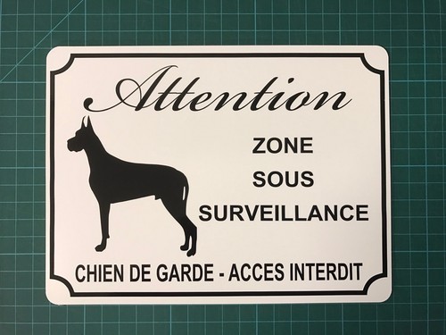 Panneau attention chien - au, chien"