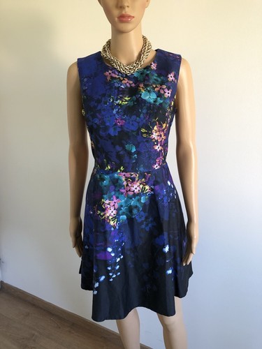 Robe imprimée bleue - robe, et