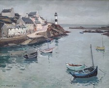 Jean Rigaud (1912-1999) - Vue Du Port De Doelan - 1954