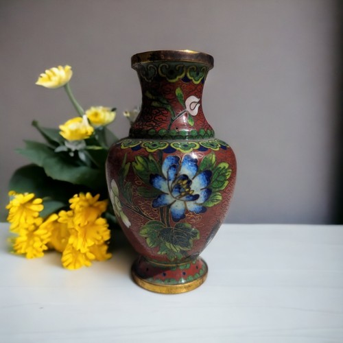 Vase emaux cloisonnés - vase, en