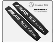 Lot 2 EMBLÈME 3D METAL NOIR LOGO MERCEDES AMG EDITION sticker autocollant au dos