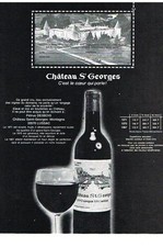 PUBLICITE  1973    CHATEAU ST GEORGES  ST EMILION  vins