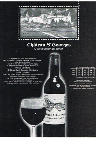 Publicite 1973 chateau st - chateau,