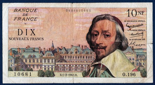 Billet nouveaux francs - nf,