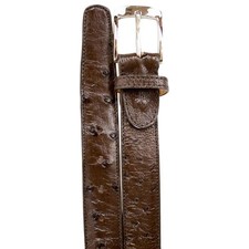 Ceinture En Autruche Marron
