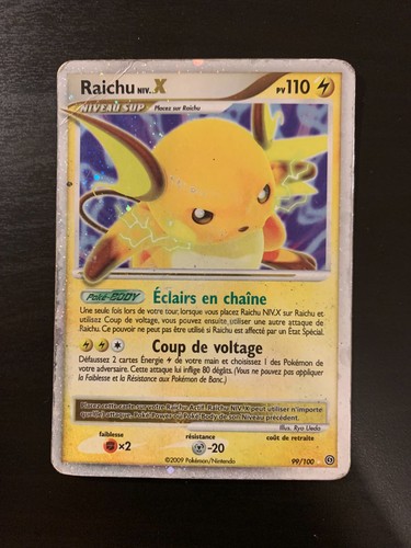 Carte pokémon raichu - pokémon, niv.