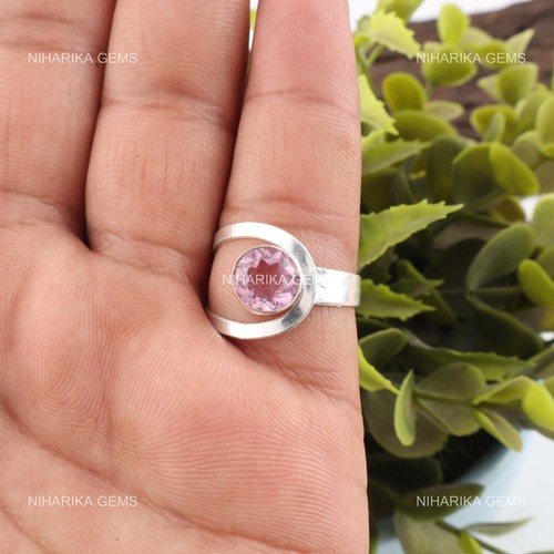 Rond morganite pierre - morganite,