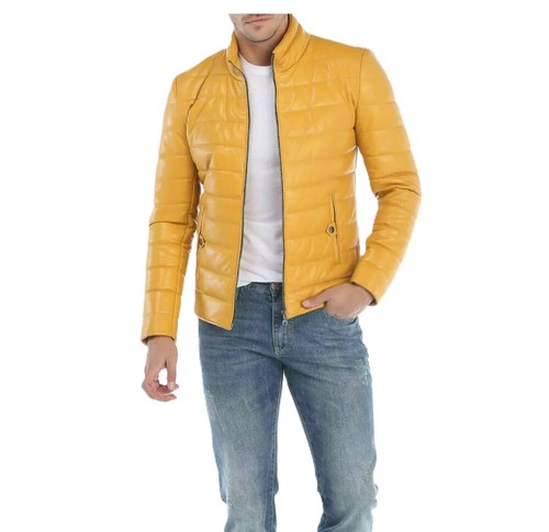 Veste matelassée cuir - veste, en