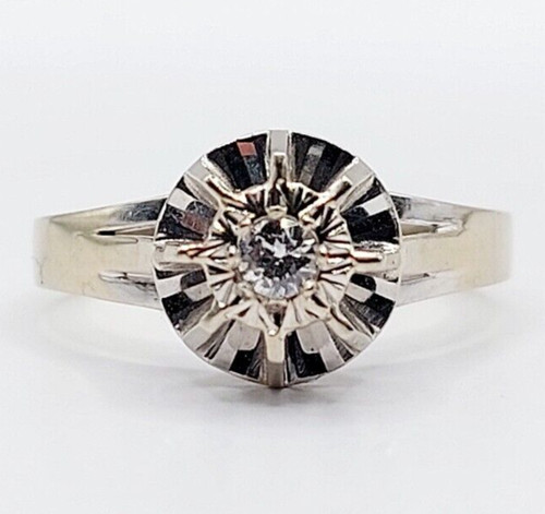 Bague solitaire art deco - , or