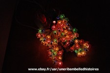 Ancienne Guirlande Noël Électrique  Clignotante 100 lampes, vintage