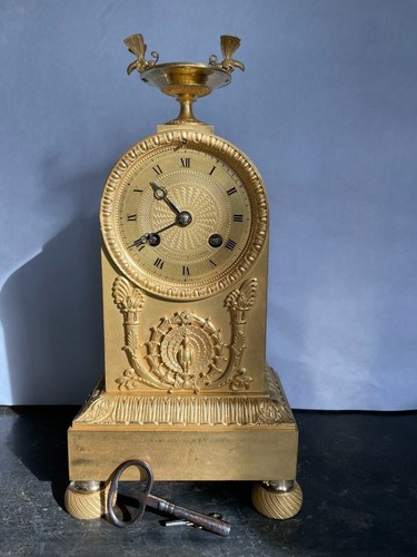 Pendule bronze empire aux - pendule,