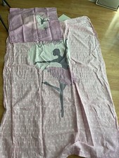 1 housse de couette 1 personne 90x190 cm coton rose danseuse ballerine + 1 taie