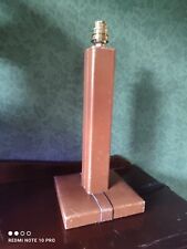Ancien Pied de Lampe cuir  signée Le Tanneur. Design Adnet ? Vintage 1950 /1960