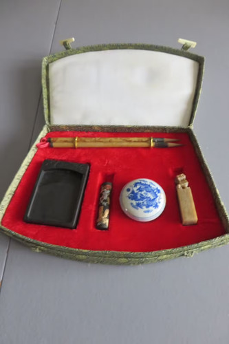 Ancien coffret calligraphie - ancien,
