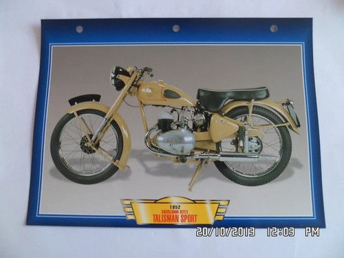 Carte fiche moto excelsior - carte,