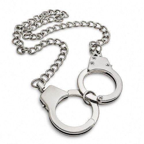 Pendentif menotte grand acier