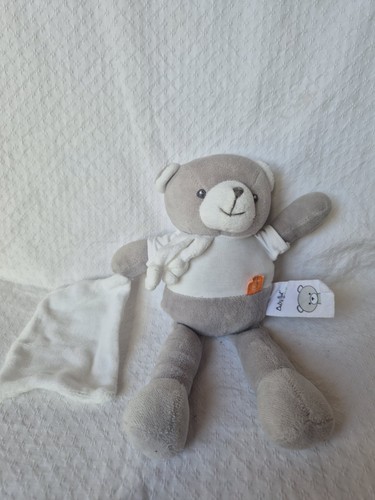 Doudou peluche ours blanc - peluche,