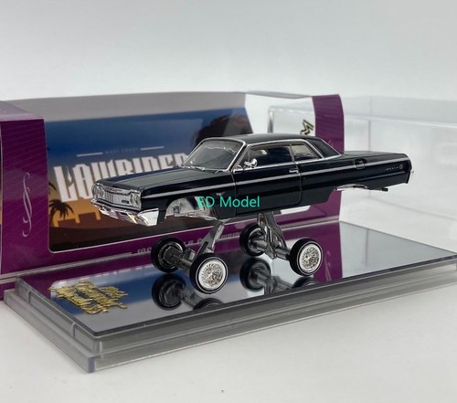 97m black 1964 impala - 1:64,