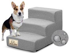 Escalier Pour Chien Chat Rampe Pour Animaux 3 Marches Stable Antidérapant Gris