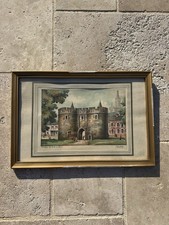 Tableau Ancien Signe Barday, « Cambray, La Porte De Paris »