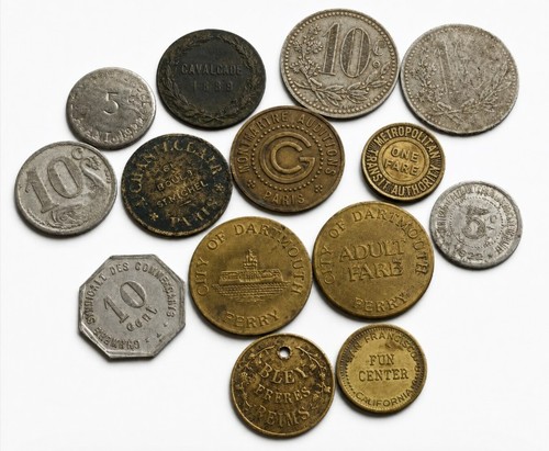 Lot jetons anciens - lot,