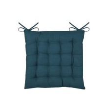 - Galette de Chaise - Taille 38x38x5 cm - 100% Coton - Couleur Emeraude - Mod...