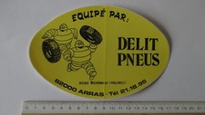 sticker vintage Pneus MICHELIN DELIT PNEUS ARRAS 2 Bibendum 17,5 cm / 11,5 cm