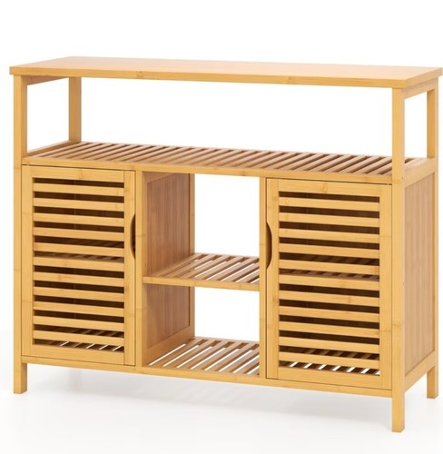 Meuble salle bain bambou - de,