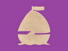 Sujet ou support a decorer en bois medium mdf bateau
