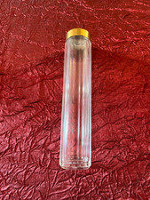 Ancien flacon de toilette de voyage en forme de tube à facettes