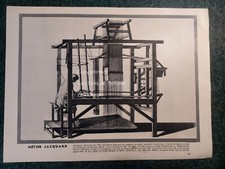 METIER JACQUARD metier a tisser gravure héliogravure document photo 1937