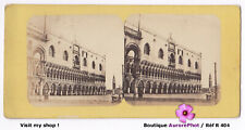 VENISE, VENEZIA, ITALIE, PALAIS DES DOGES, MONUMENT, VUE STÉRÉO VIEW 1867 -R404
