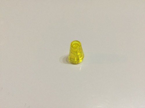 Cône jaune transparent 1x1 - transparent,