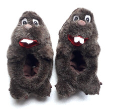 PAIRE DE PANTOUFLES PELUCHE - RENé LA TAUPE - taille 38/39