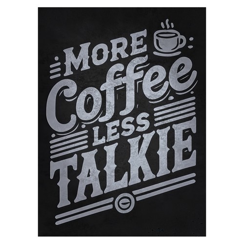Affiche ardoise citation café - affiche,