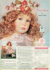 Publicité Advertising 920 1997  Poupée coll Caroline par Pamela  Phillips Doty