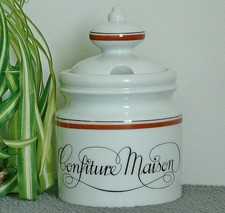 Pot confiture porcelaine - confiture,