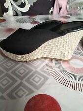 sabot femme taille 37 noir avec talons compensés 