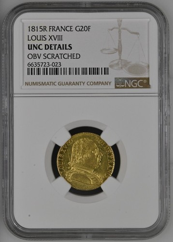Louis xviii francs 1815 - 20,