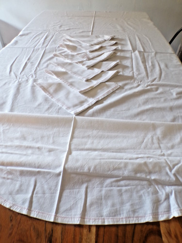 Nappe blanche ovale coton - nappe,