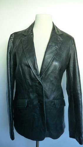 Veste stefanel cuir nappa - veste, noir
